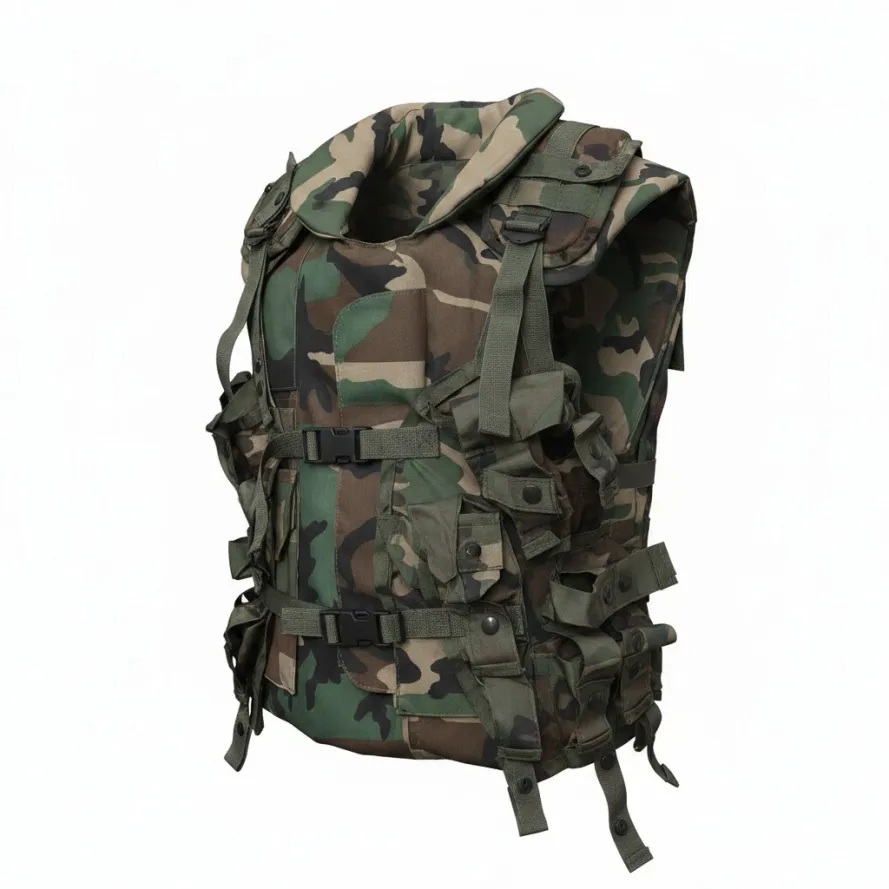 Crossfit Weight Vest - レプリカ アメリカ/米軍 PASGT ベスト ウッドランド迷彩柄、冷戦時代の手作り戦術用耐荷重ベスト、エアソフト＆コスプレギア