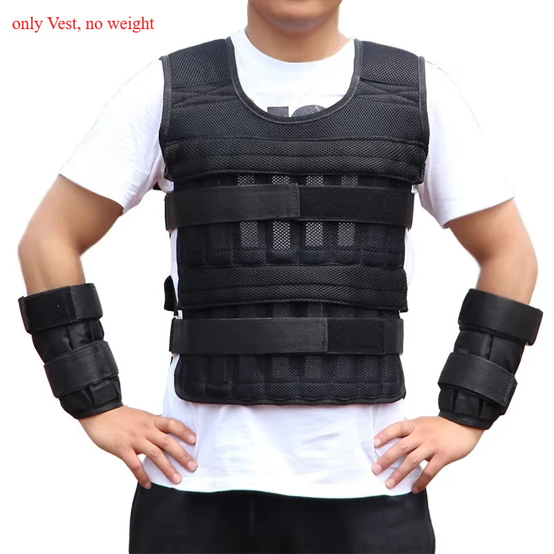 Crossfit Weight Vest - ベストのみ 1個 アップグレード版 調節可能な30kg負荷ウェイトベスト フィットネスウェイトトレーニングベスト 快適なウエストコート