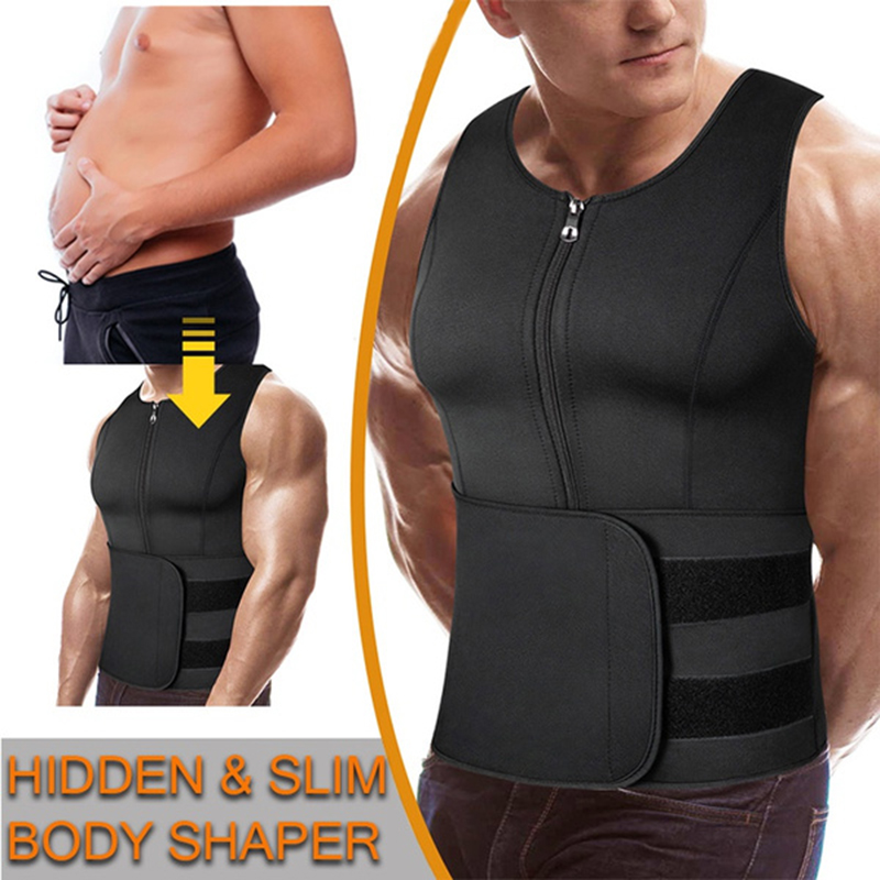 男性ネオプレンサウナジッパーウエストトレーナーコルセットベス - Crossfit Weight Vest のレビューと価格