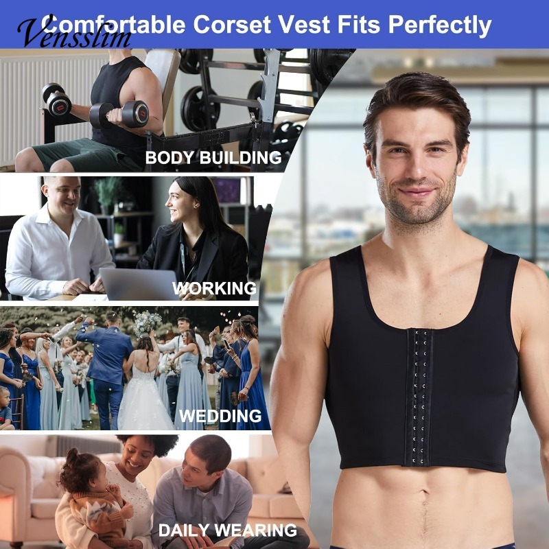 Vensslim メンズ女性化乳房圧迫プッシュアップコルセッ - Crossfit Weight Vest のレビューと価格