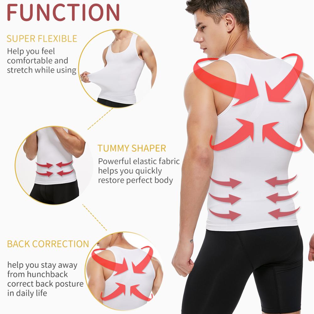 メンズ痩身ボディシェイパー胸圧縮シャツおなかコントロールシェ - Crossfit Weight Vest のレビューと価格