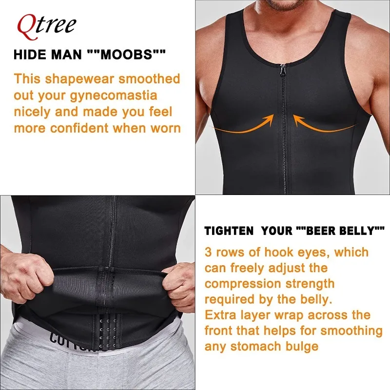 Qtree-Men'sスリミングサウナタンクトップ、ボディシ - Crossfit Weight Vest のレビューと価格