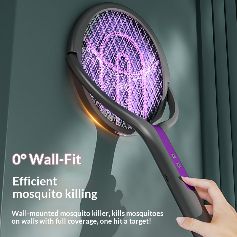回転ヘッド式虫除けラケット 充電式電動ハエたたき 蚊取り器  - Head Racket Boom のレビューと価格
