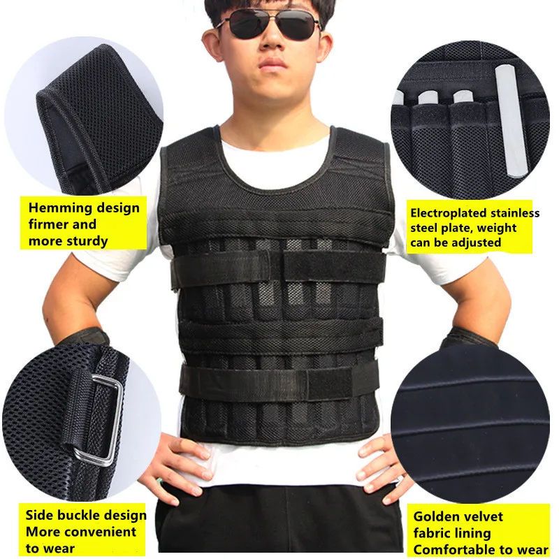 ベストのみ 1個 アップグレード版 調節可能な30kg負荷ウ - Crossfit Weight Vest のレビューと価格