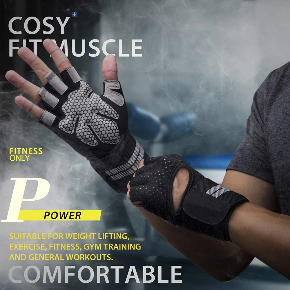 1 ペアハーフフィンガージムフィットネスグローブリストラップ - Crossfit G のレビューと価格